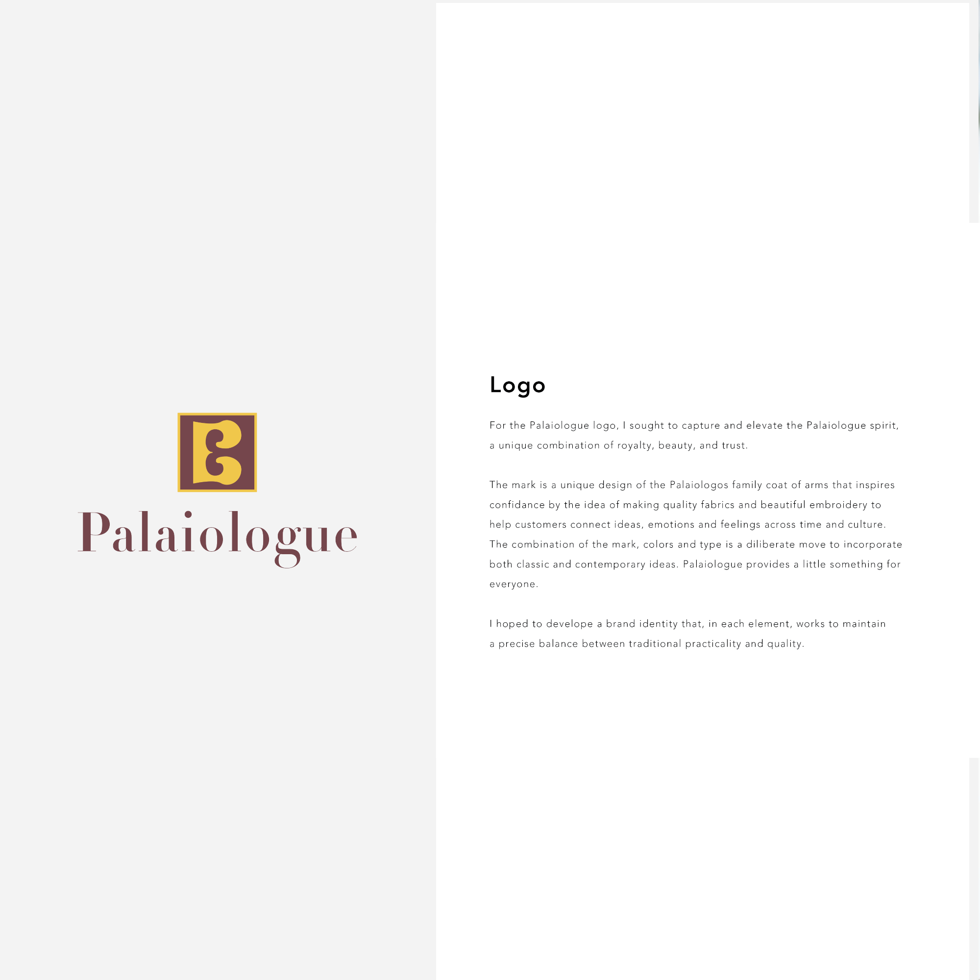Logo and Typography System – Palaiologue Branding