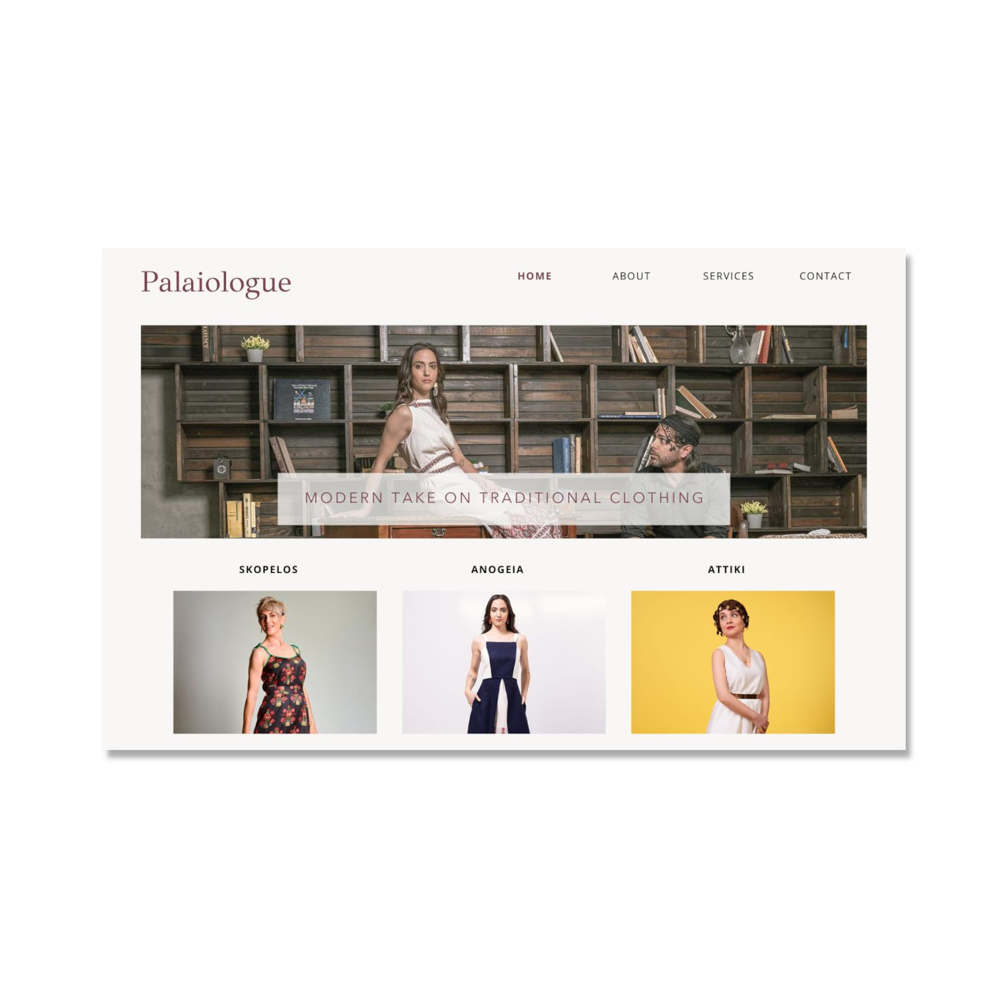 Palaiologue branded campaign and marketing material mockup