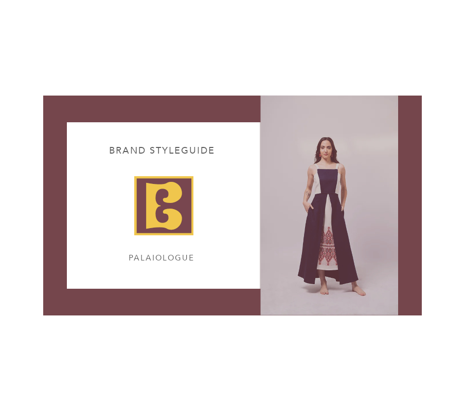 Palaiologue printed brand styleguide cover and layout overview