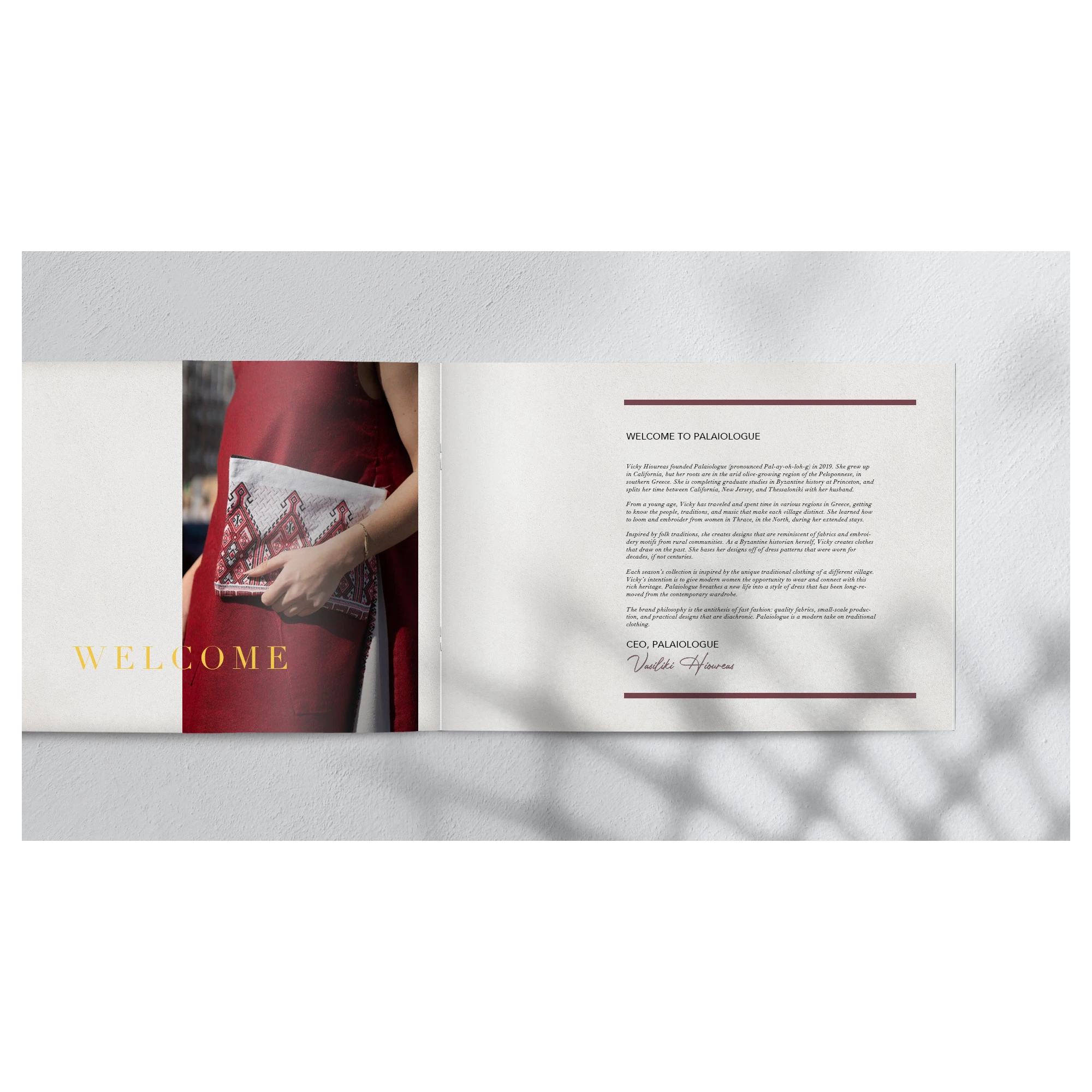 Palaiologue printed styleguide interior typography layout